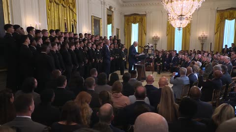 President Trump Participates in a Commander-in-Chief Trophy Presentation to the Navy Midshipmen