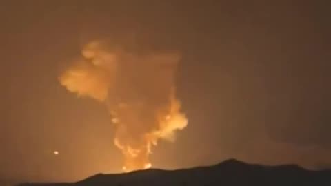 Heavy strikes in Eastern Tehran with a large fire burning