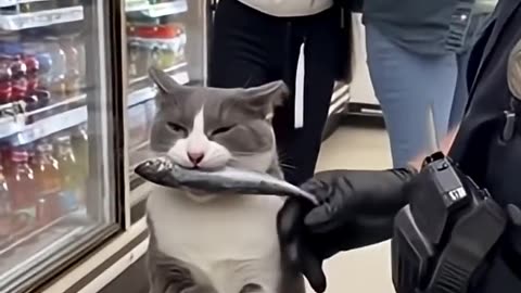 Cat arrested for stealing meat