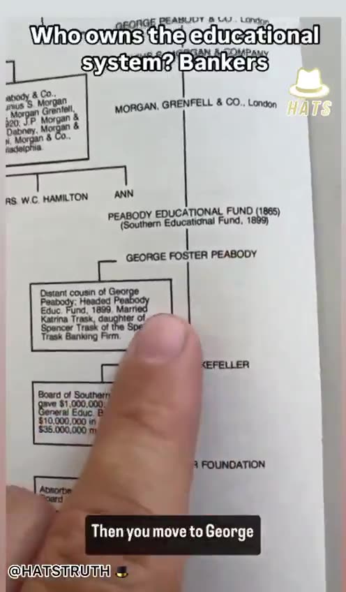 Who owns the school system? Bankers: Rothschilds and JP Morgan