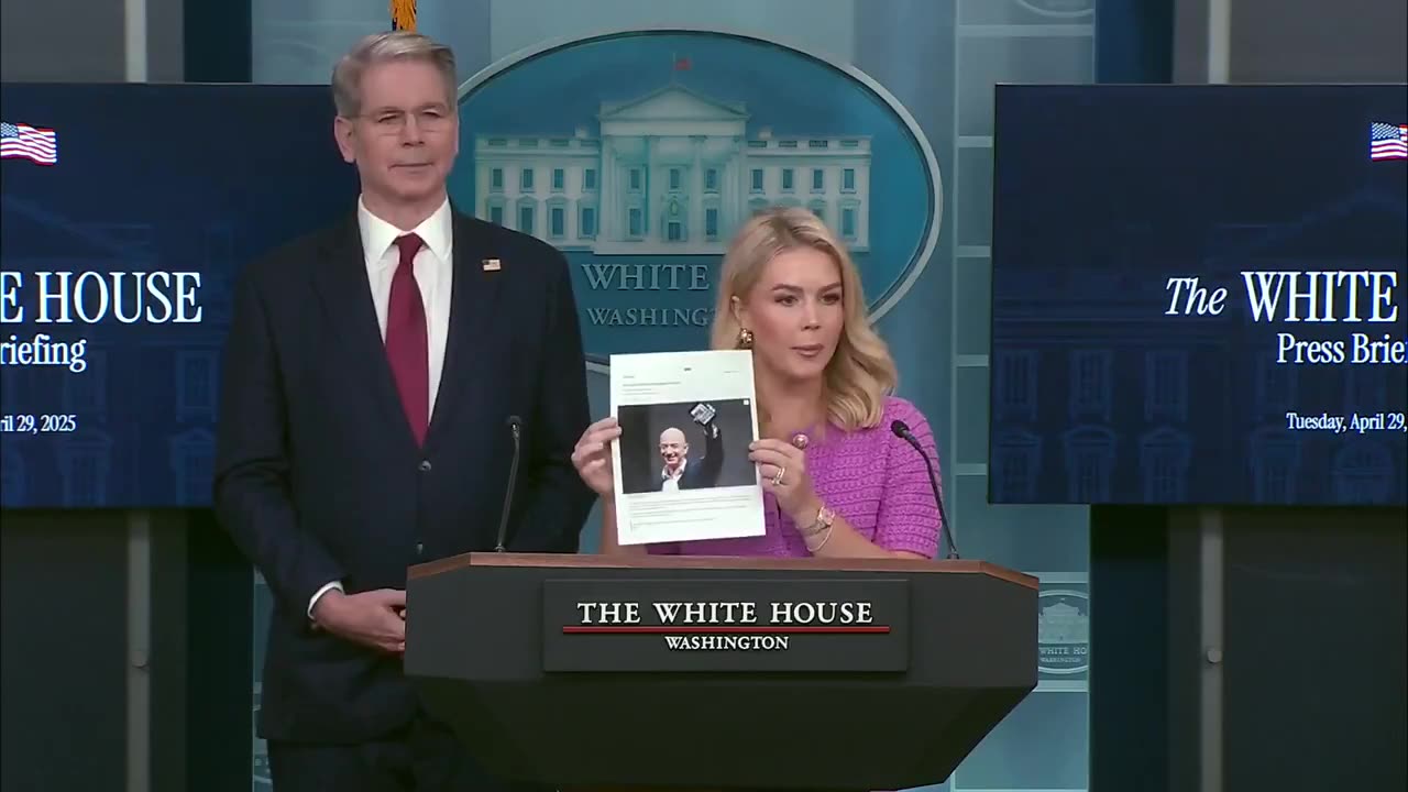 Karoline Leavitt calls out Amazon for political and hostile act with tariff price