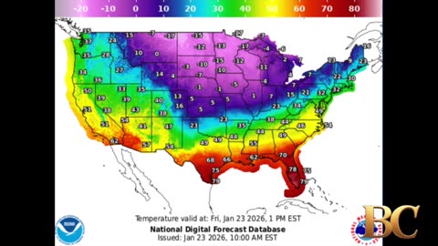 National Weather Forecast (January 23, 2026)