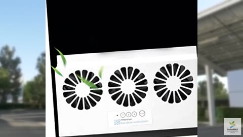 PRETYZOOM Solar Car Exhaust Fan USB Charging Solar Fan for Car Ventilation Compa