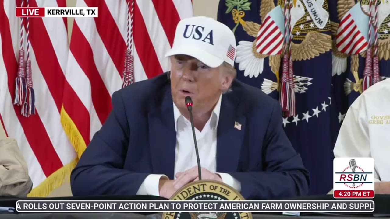 RSBN President Trump Speaks at Roundtable in Central Texas After Deadly Floods - 7-11-25
