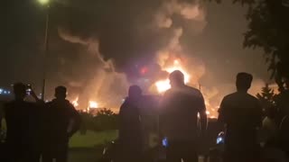 Flames blaze from Tehran oil depots hit by Israeli strike AFP