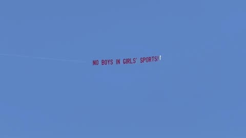 Awesome Banner Flown Over Commiefornia Track and Field Championships