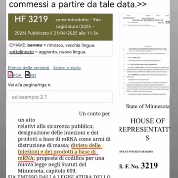 INOCULAZIONI COVID: ARMI DI DISTRUZIONE DI MASSA: 13 STATI USA HANNO POSTO IL DIVIETO (le fonti in descrizione)