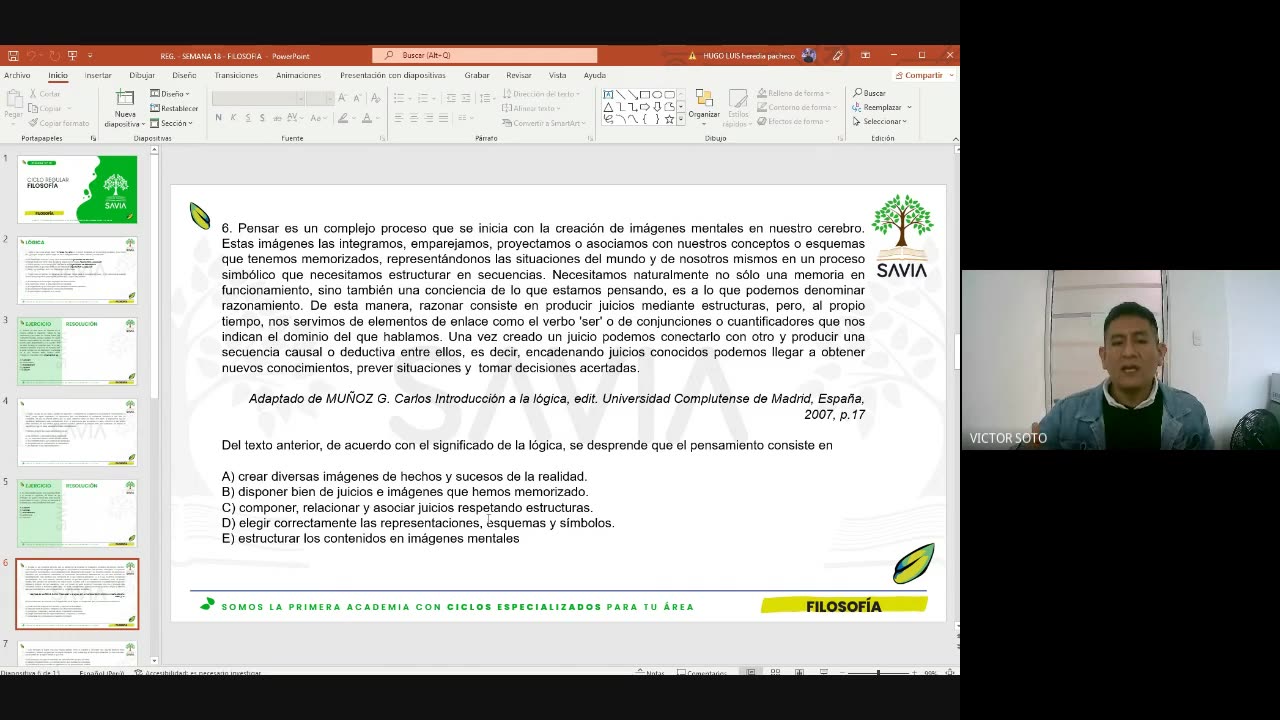 SAVIA SEMIANUAL 2024 | Semana 18 | Filosofía