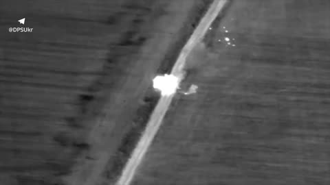 Drone Smashes into Russian Grad Launcher