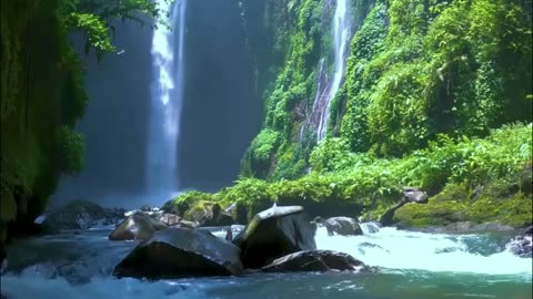Nature's Symphony: A Waterfall Oasis for Mind & Soul