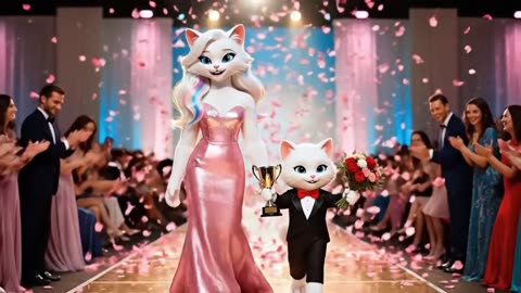 “Cute Kitten First Time Wearing🐱💄 Makeup.|#aicat, #catstory, #kitten,”