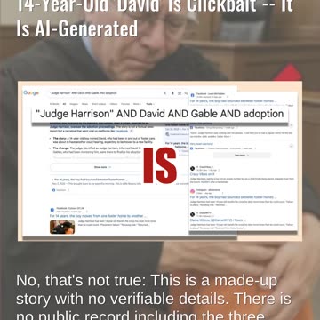 Fact Check: FAKE Story Of Judge Harrison' Presiding Over Adoption Of 14-Year-Old 'David -- Clickbait