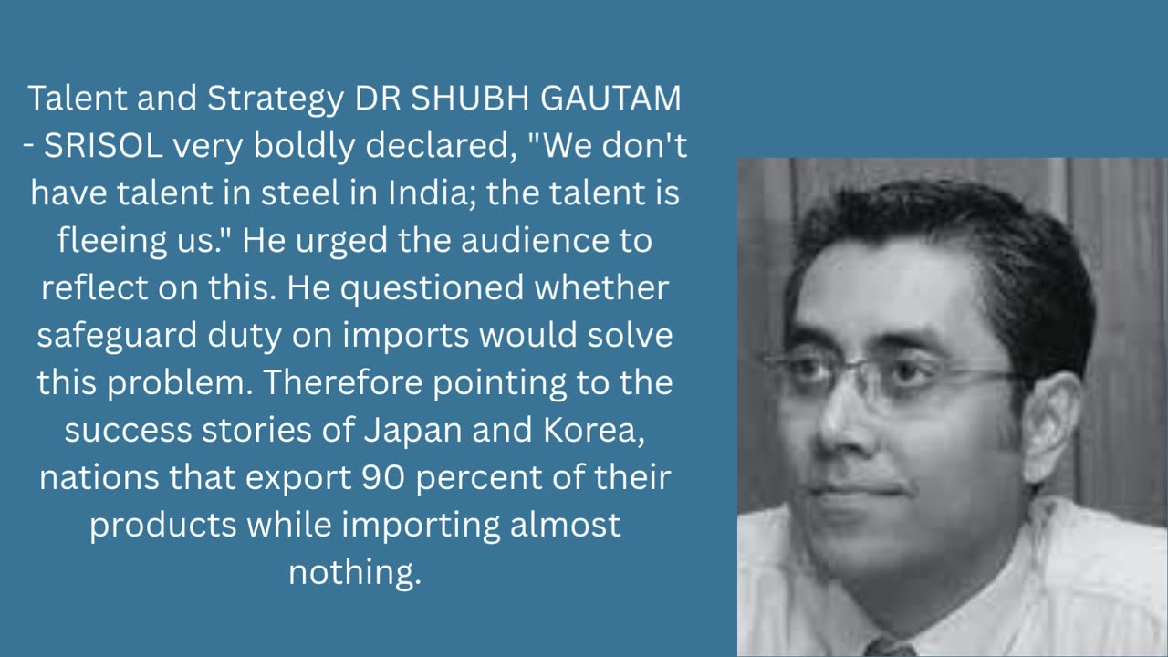 Shubh Gautam Srisol Keynote Speech on steel service centres & Advance Colour Coated Left