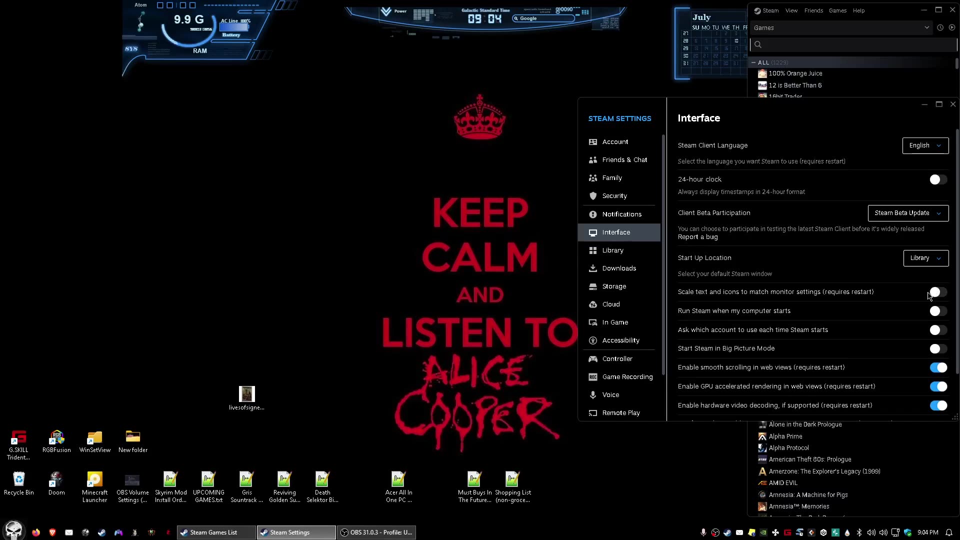 How To Fix Steams Small Mode To Where You Can Adjust The Width