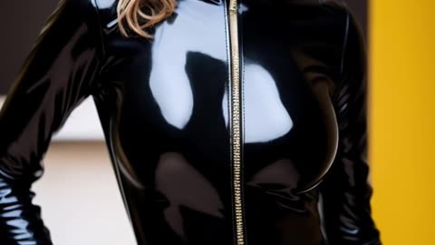 Beauty Magic_ leather catsuit