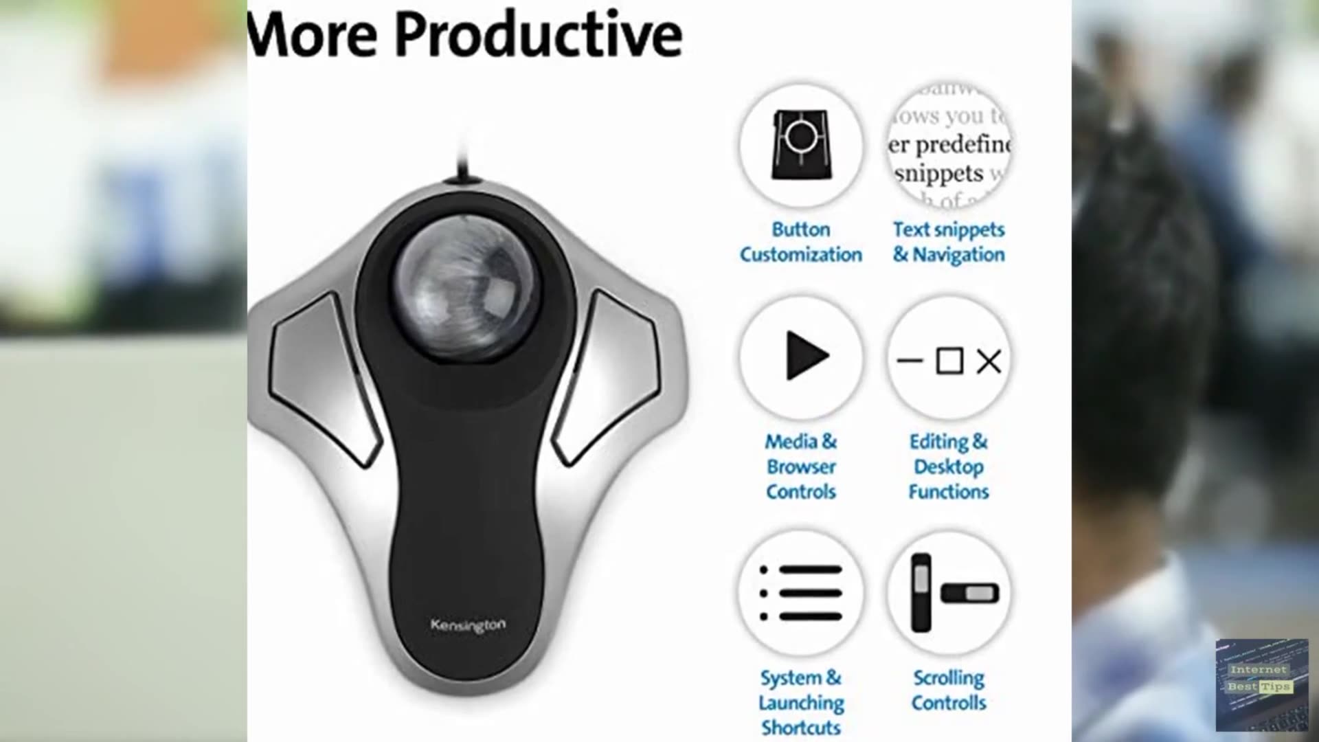 Kensington Orbit Trackball Mouse (K64327F), Silver/Black