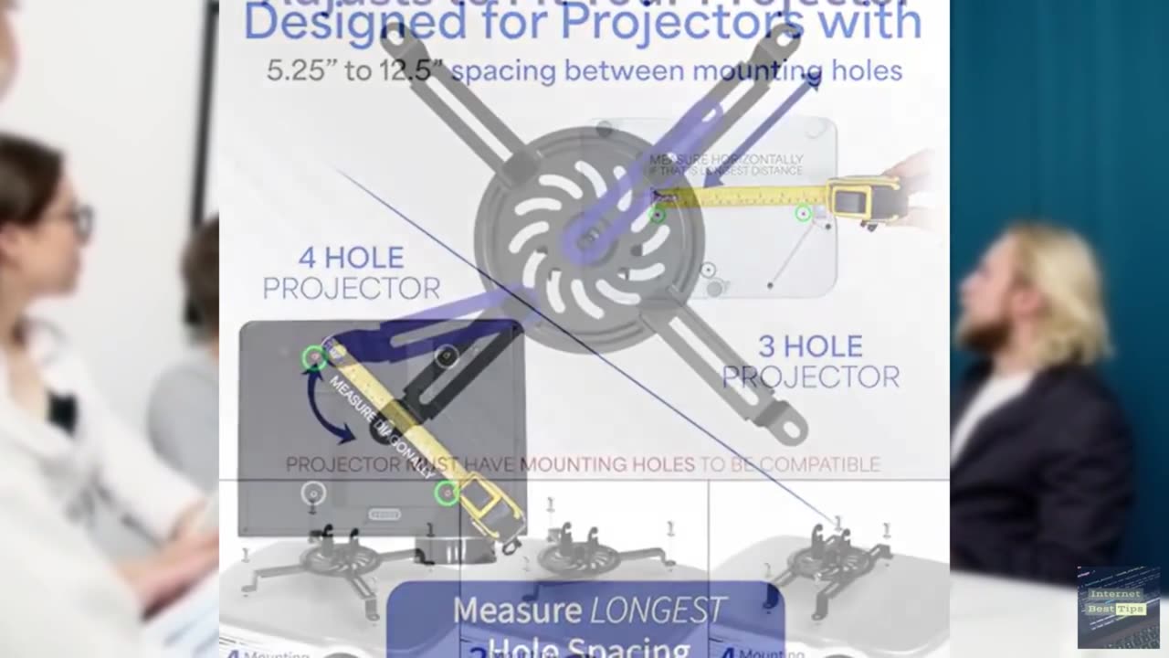 VIVO Extending Ceiling Projector Mount, Height Adjustable Projection, Up to 12.5