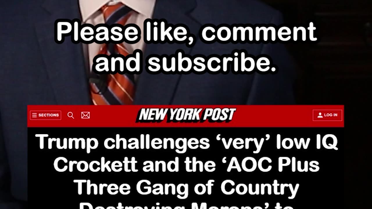 Trump Challenges ‘Very’ Low IQ Crockett and AOC to Cognitive Test