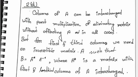 Student Work(Assignment)| MATH2011 Maths Assignment Linear Algebra Snapshot|University of Nottingham