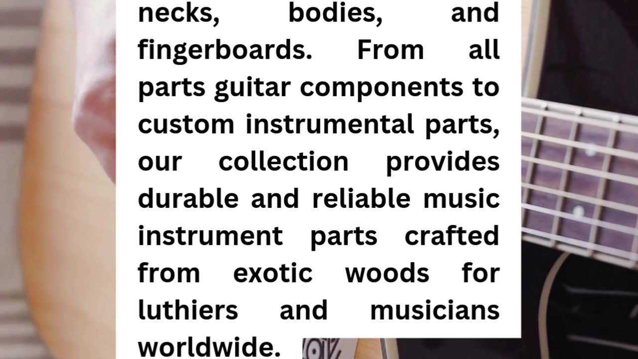 Guitar Parts by Exotic Wood Zone