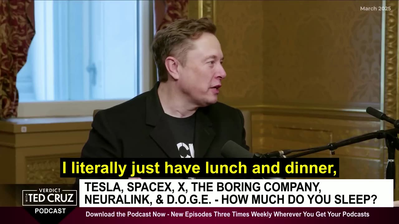 Elon Musk: I Sleep 6 Hours, Work Nonstop, and Eat During Meetings