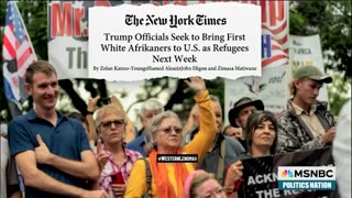 Al Sharpton is livid that Trump is allowing a handful of white South African refugees into the US