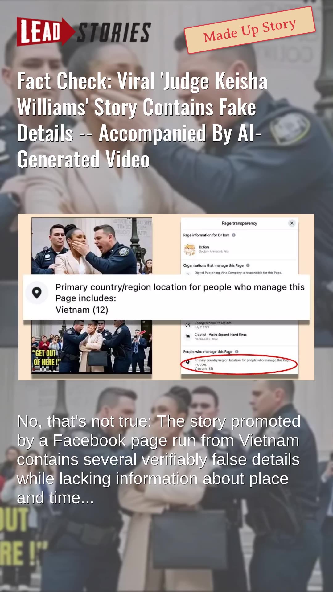 Fact Check: Viral Judge Keisha Williams Story Contains Fake Details -- AI-Generated Video