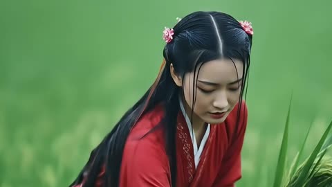 Hanfu Rain : Heavy Rain & Thunder Sounds on Window | ASMR for Sleep and Relaxation