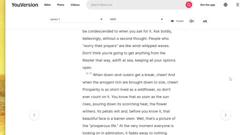 James 1 MSG KJV comparison