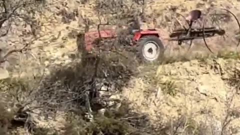 Tractor loses brakes