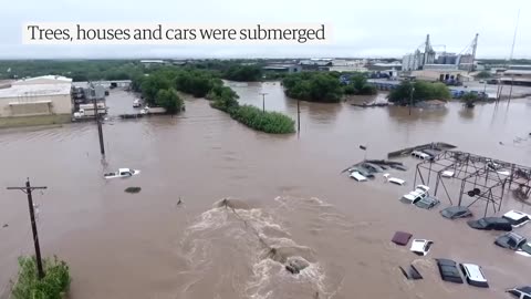 Drone footage shows extent of deadly Texas flooding| #sunmax966
