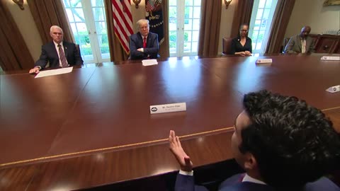Trump meets with recovered COVID-19 patients