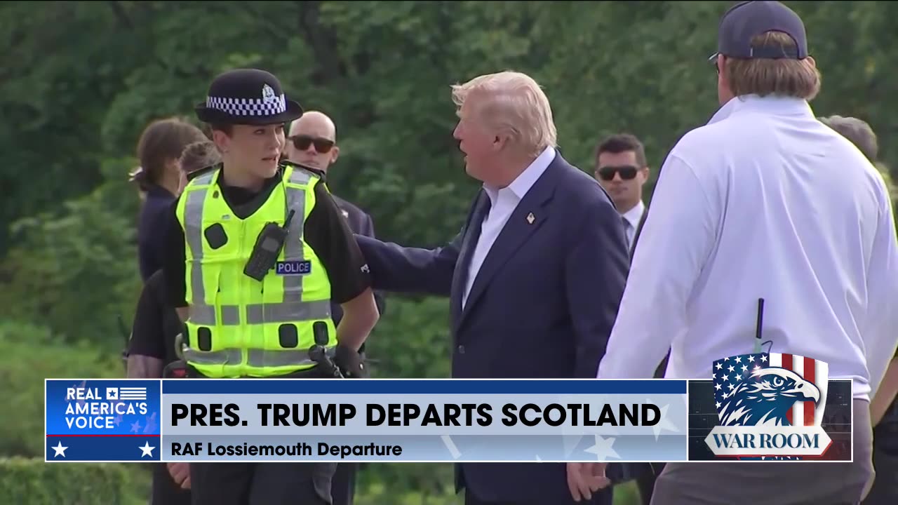 WATCH: President Trump Departs Scotland