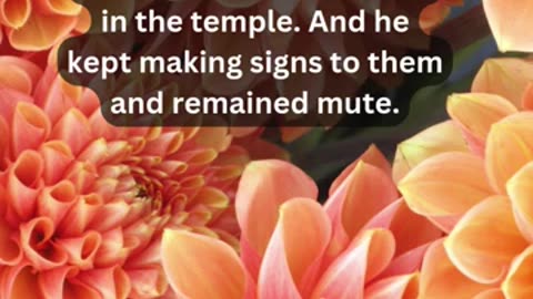 Journey of faith and spiritual growth Luke 1:22 Daily Bible Verse