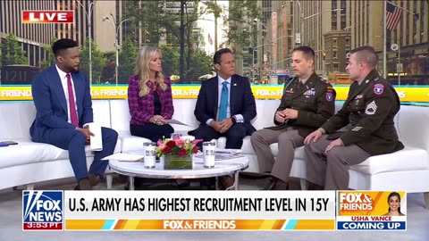 Army recruiters praise the "inspiring" increase in new recruits.