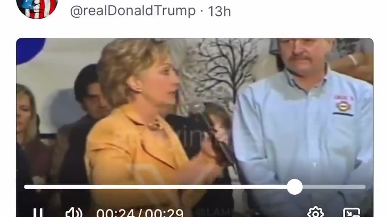 Trump posted a clip agreeing with Clinton that working illegal immigrants should be allowed to stay