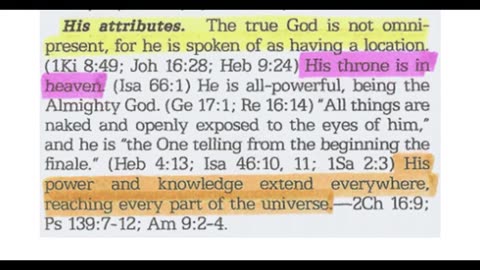 Debating (March) Jehovah's Witnesses 3,237: Is Jehovah Omnipresent?