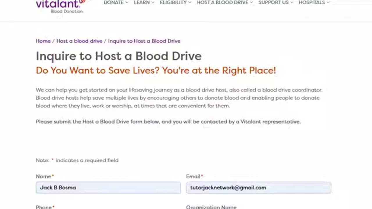 Inquire to Host a Blood Drive