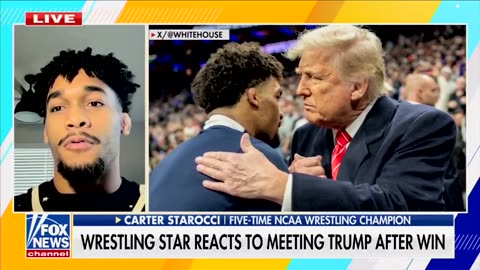 Five-time NCAA Wrestling Champion Carter Starocci on his conversation with POTUS