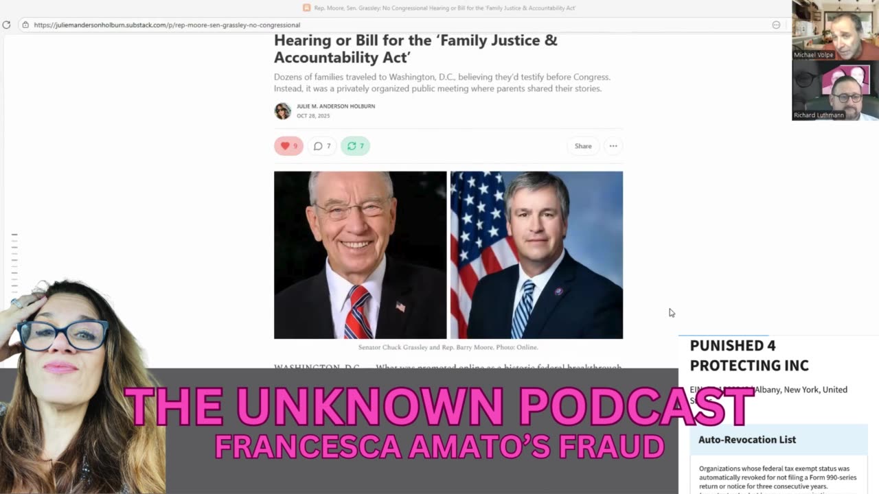 Families Duped by Fake ‘Family Justice Act’ Hearing — No Congress, No Bill, Just a Library