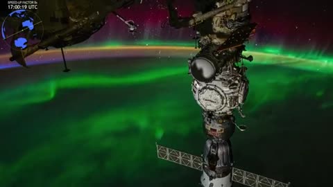 Timelapse de l'ISS - Aurores australes de Zena (12 octobre 2025)