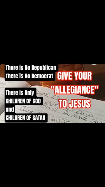 Jesus is Preparing Hearts Give Your "Allegiance" to Jesus No Democrat No Republican #faith #god #new