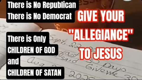 Jesus is Preparing Hearts Give Your "Allegiance" to Jesus No Democrat No Republican #faith #god #new