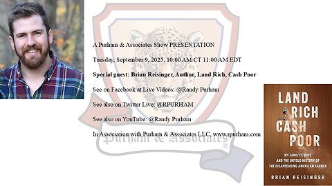 Special guest: Brian Reisinger, Author, Land Rich, Cash Poor
