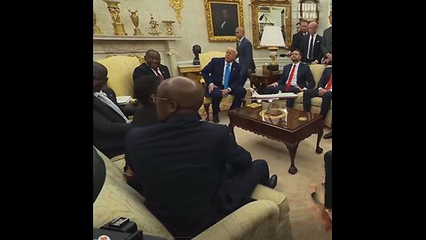 TRUMP ROLLED IN A TV TO THE OVAL OFFICE TO SHAME AFRICAN PRESIDENT