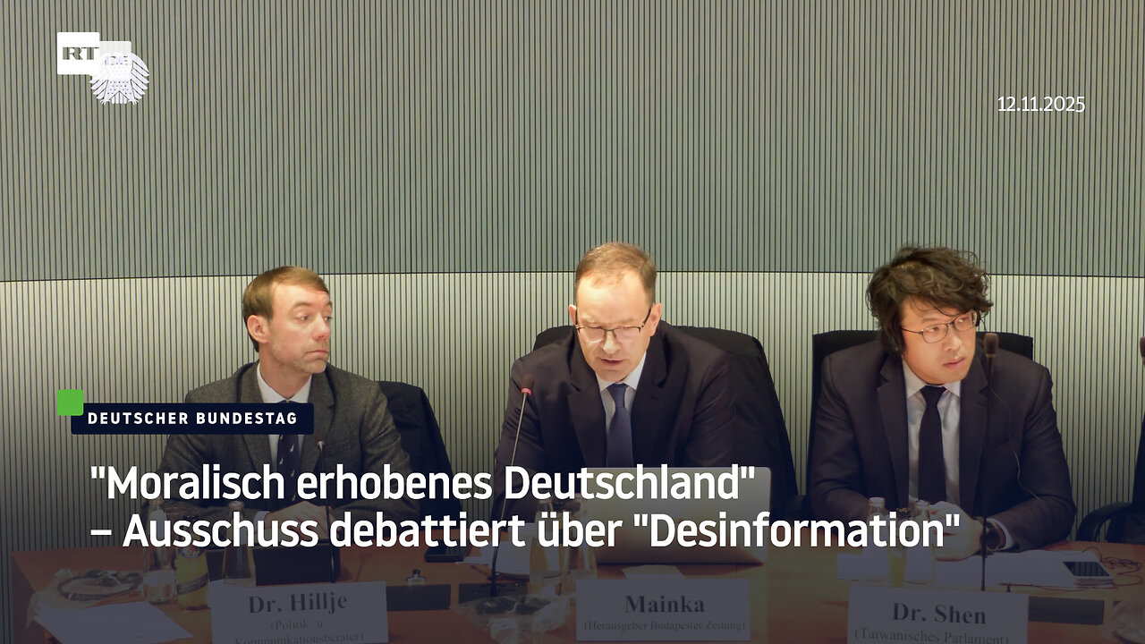 "Moralisch erhobenes Deutschland" – Ausschuss debattiert über "Desinformation"