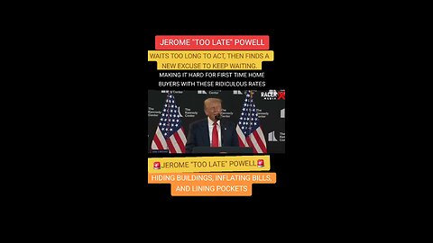 Jerome too late Powell refuses to help out America by lowering the rates