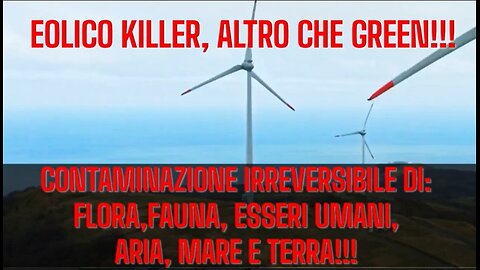 EOLICO KILLER, ALTRO CHE GREEN