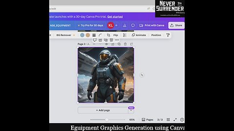 Equipment Graphics Generation using Canva | Armour Jacket