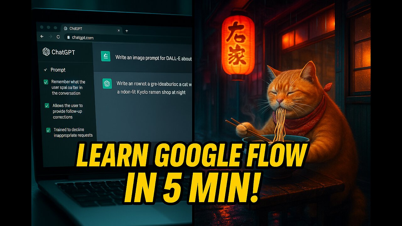 Learn Google Flow in 5 Minutes? | ChatGPT + Google Flow + VEO 3 Tutorial
